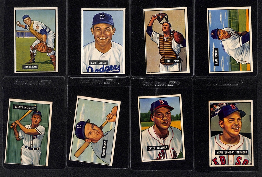 Lot Of 23 1951 Bowman Baseball Cards w. Furillo